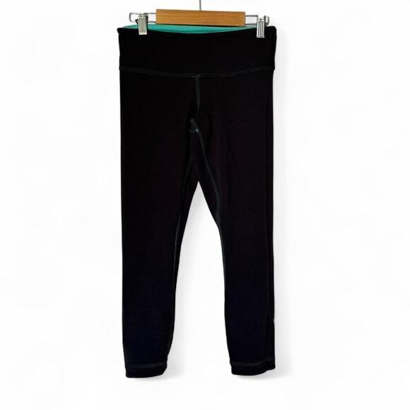 lululemon athletica Pants - Lululemon leggings women blackgreen stitching